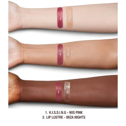 Charlotte Tilbury 
K.I.S.S.I.N.G Lipstick and Lip Gloss Duos Color: 90's Pink - warm rosewood pink