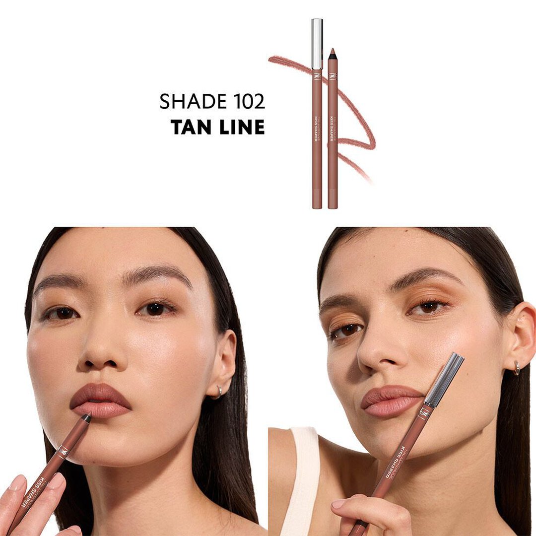 Yves Saint Laurent 
Kiss Shaper Long-Lasting Sculpting Lip Liner Color: 102 TAN LINE - warm brown nude