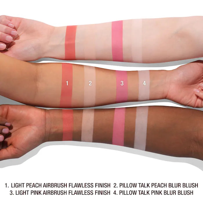 Charlotte Tilbury 
Pillow Talk Beauty Soulmates Airbrush Flawless Finish Brightening and Blush Powder Palette Color: Pillow Talk Flawless Peach