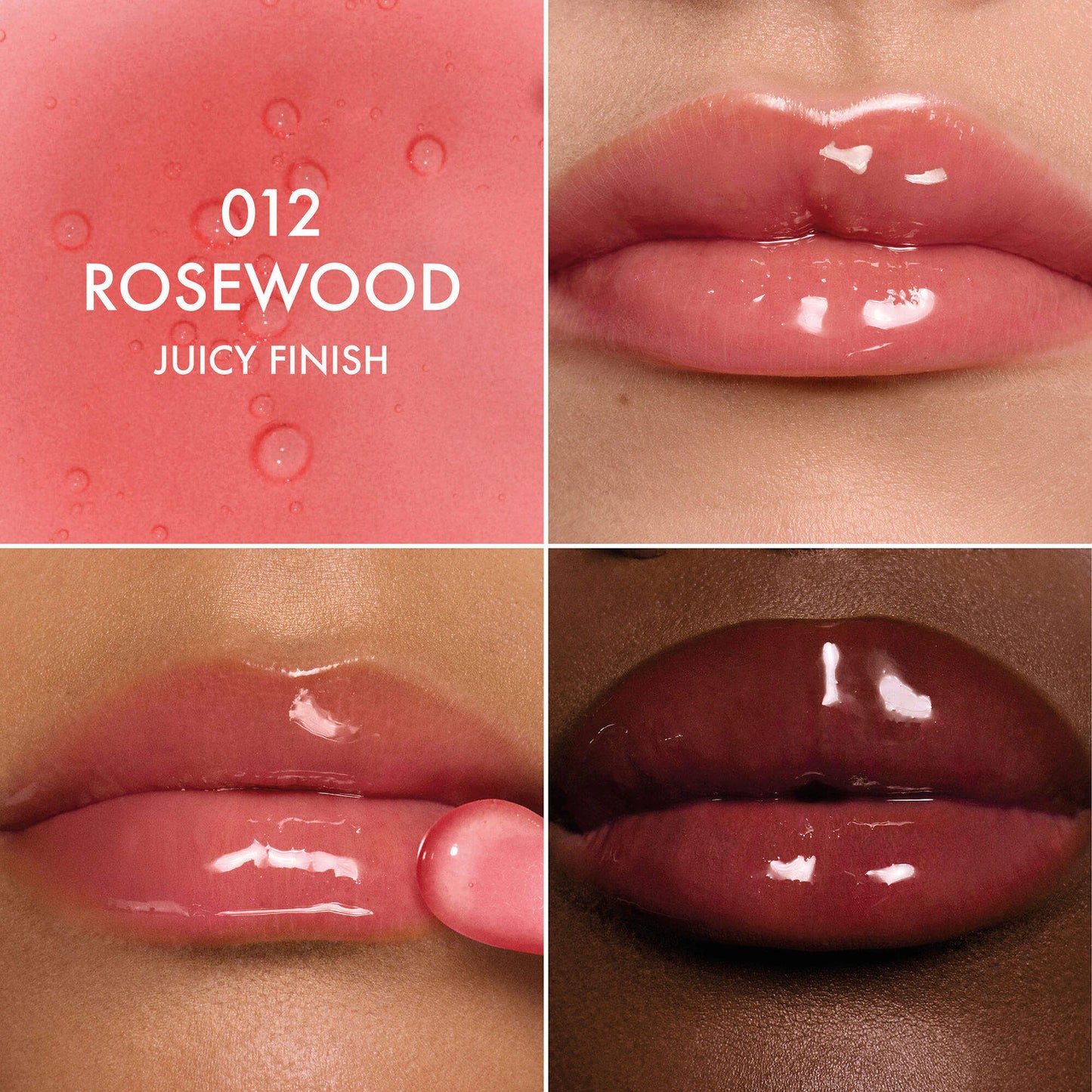 DIOR 
Lip Glow Oil Hydrating High-Shine Gloss Color: 012 Rosewood - Juicy Finish