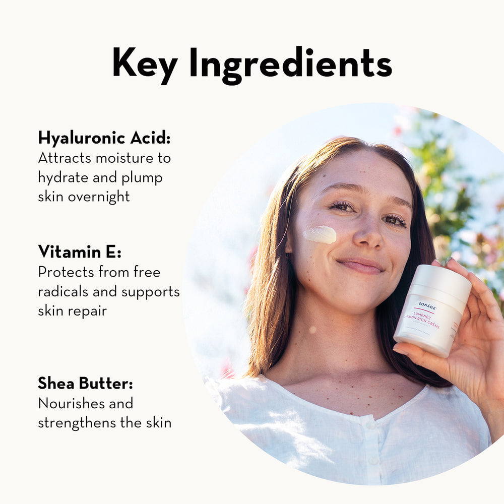 SONÄGE Lumenez Vitamin Rich Creme®
Vitamin C & E Moisturizer | Advanced Skin