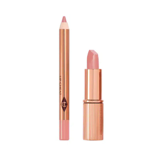 Charlotte Tilbury 
Mini Pillow Talk Lipstick & Liner Set Color: Pillow Talk Fair - cool pink nude