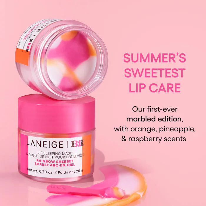 LANEIGE 
Lip Sleeping Mask Intense Hydration with Vitamin Color: Baskin Robbins Rainbow Sherbet