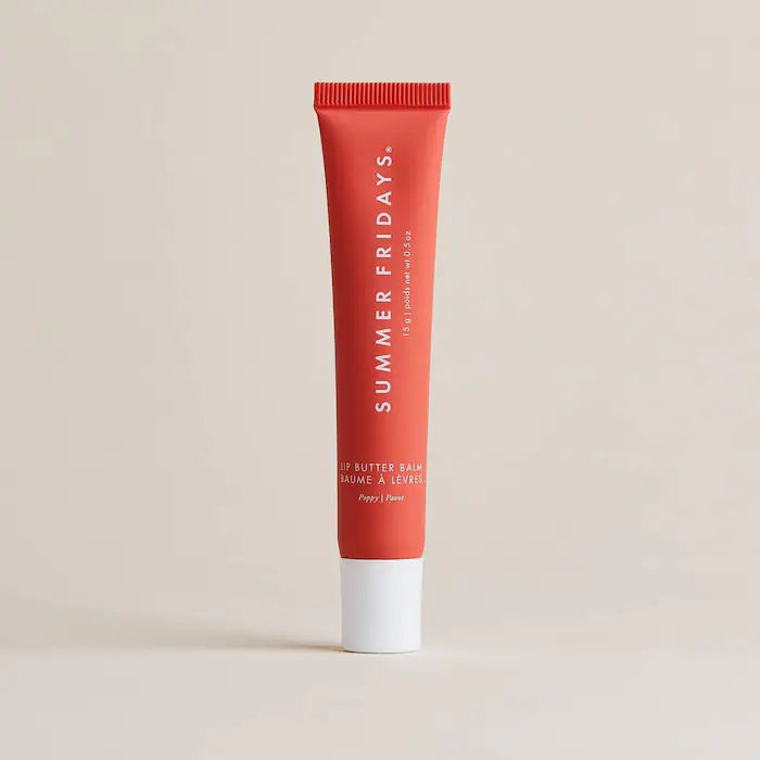 Summer Fridays 
Lip Butter Balm for Hydration & Shine Color: Poppy - sheer citrus coral