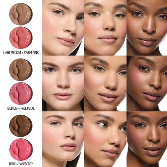 MAKEUP BY MARIO Sculpt And Pop On-The-GoLight Medium + Sweet Pink