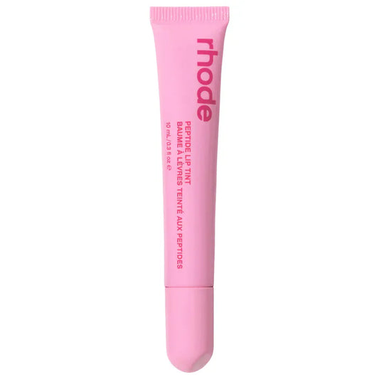 rhode 
Peptide Lip Tint Nourishing Glaze Color: Jelly Bean - shimmery sheer baby pink