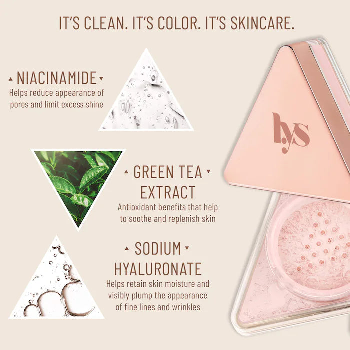 LYS Beauty 
Triple Fix Loose Talc Free Translucent Setting Powder Color: Resilience - translucent