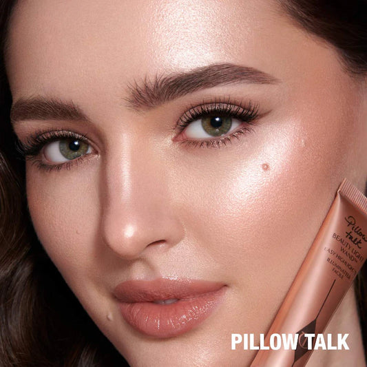 Charlotte Tilbury 
Beauty Highlighter Wand Color: Pillow Talk - soft rose gold highlight