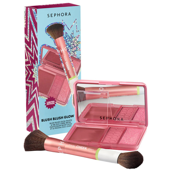 SEPHORA COLLECTION  Blush Blush Glow Cheek Palette & Brush Set